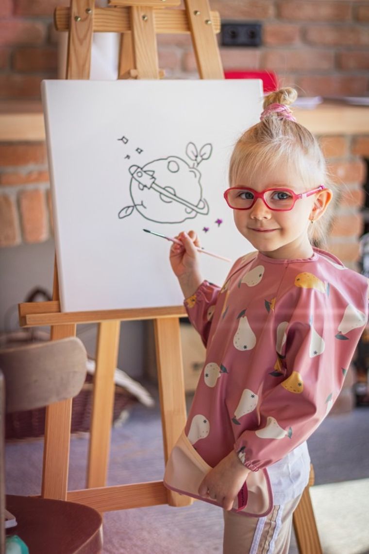 Petite&Mars, Ben, śliniak z długimi rękawami, Green Kiwi