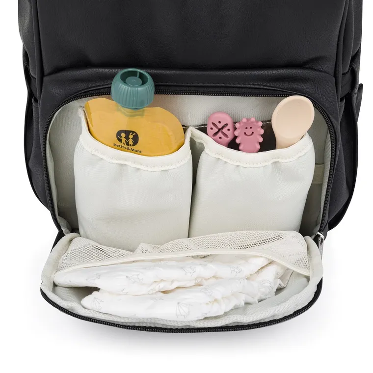 Petite&Mars, Jaspe, plecak do wózka, absolute black