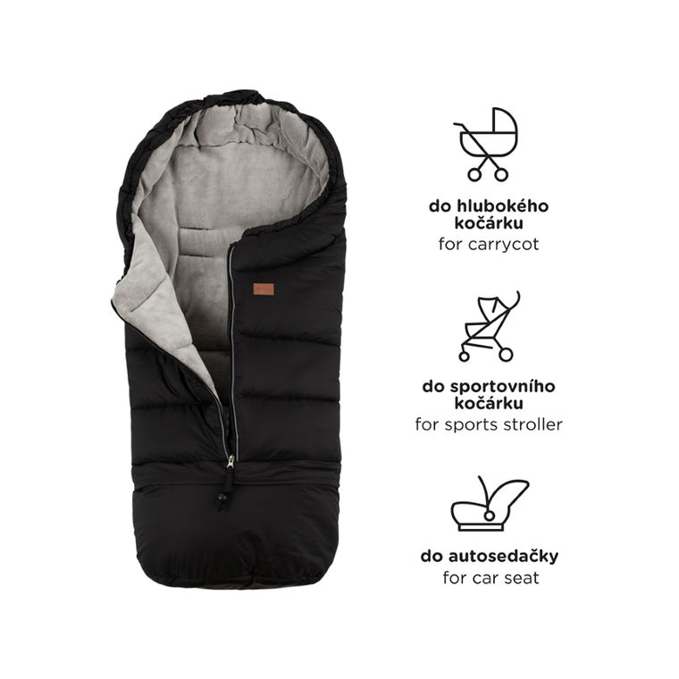 Petite&Mars, Jibot, śpiworek zimowy 3w1, black