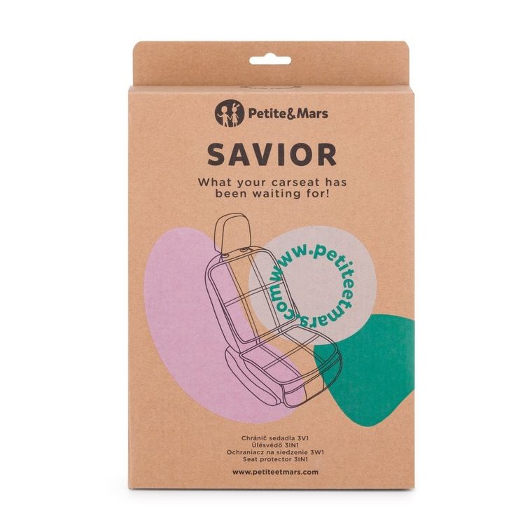 Petite&Mars, Savior, ochraniacz, mata pod fotelik samochodowy, 3w1