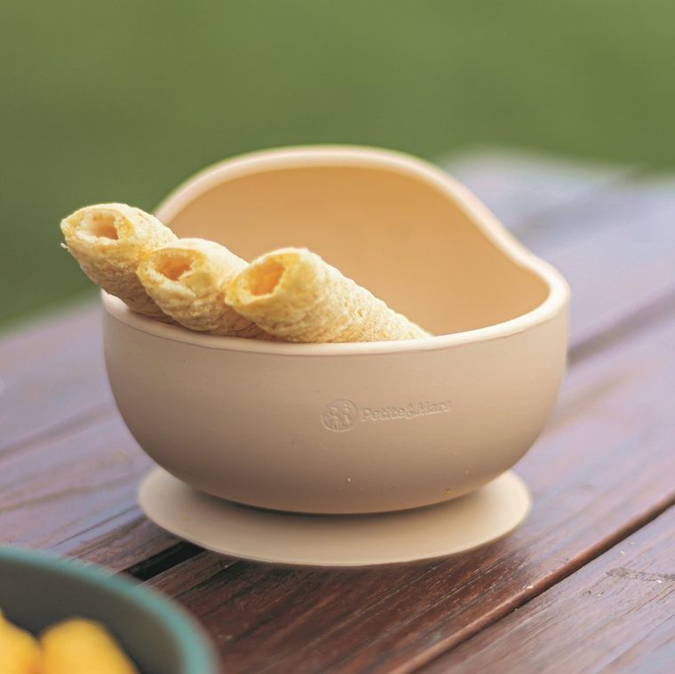 Petite&Mars, Take&Match, silikonowa miseczka z przyssawką, Desert Sand, 6m+