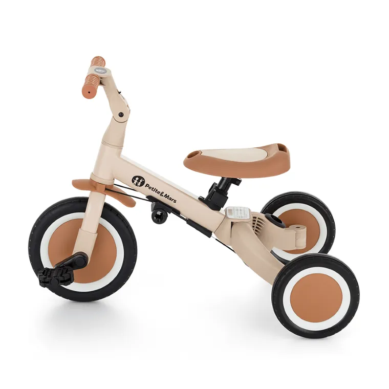 Petite&Mars, Turbo, rowerek trójkołowy 5w1, Desert Sand