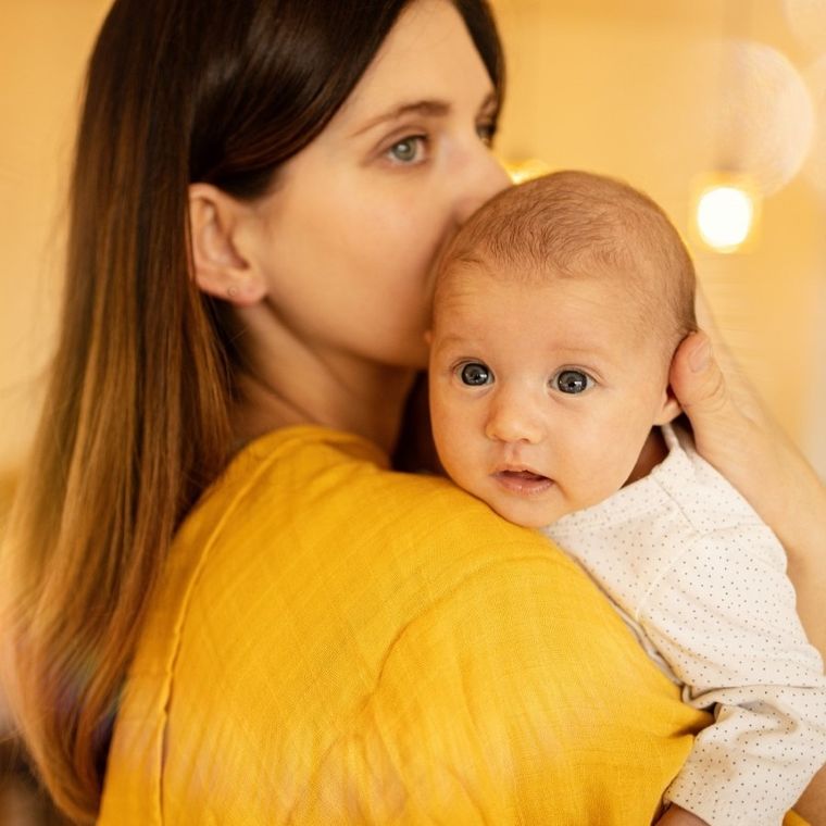 Petite&Mars, zestaw: Moussy, pieluszka z muślinu bambusowego, Ochre Leaves, 68-68 cm, 3 szt.