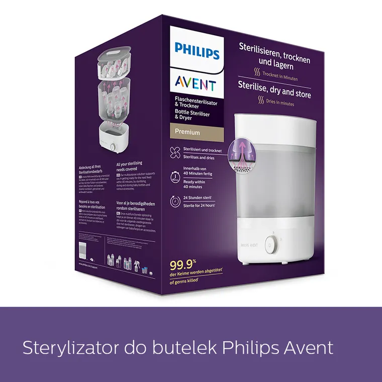 Philips Avent, Premium, kompaktowy sterylizator parowy