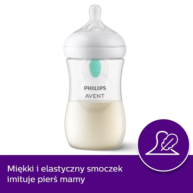 Philips Avent, Responsywne Butelki Natural, Air Free, butelka z wentylem, 0m+, 125 ml