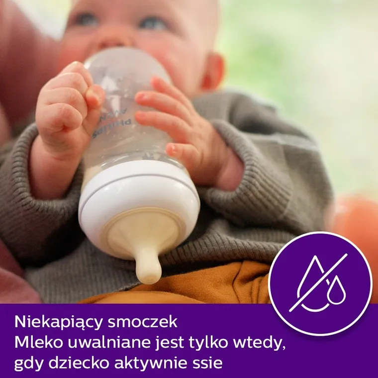 Philips Avent, Responsywne Smoczki Natural, smoczek do butelki, 0m, 2 szt.