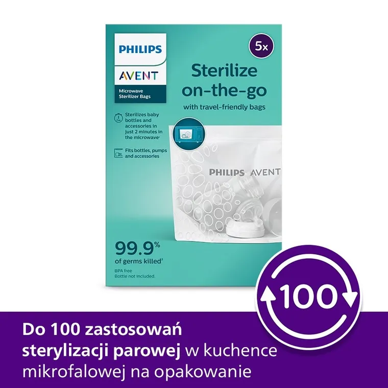 Philips Avent, torebki do sterylizacji w mikrofali, 5 szt.