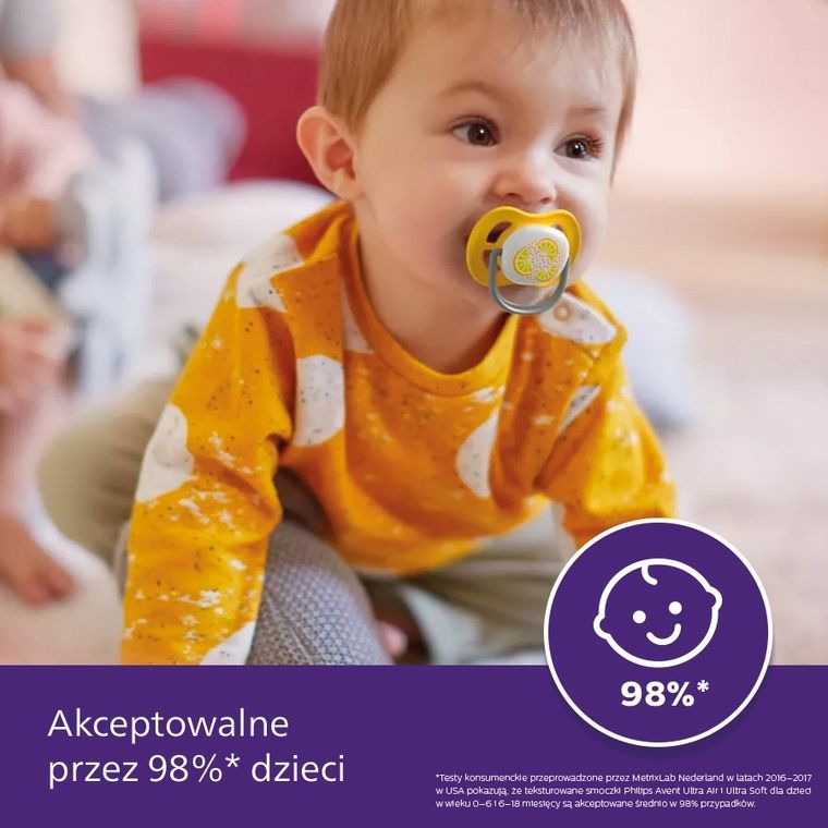 Philips Avent, Ultra Air, smoczek uspokajający, 6-18m, 2 szt.