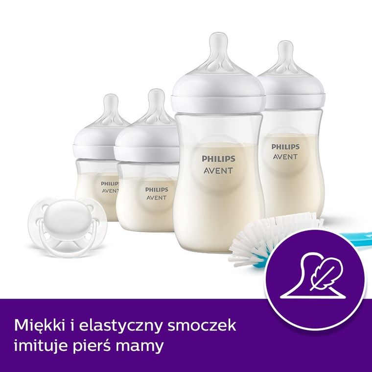 Philips Avent, zestaw butelek responsywnych, natural