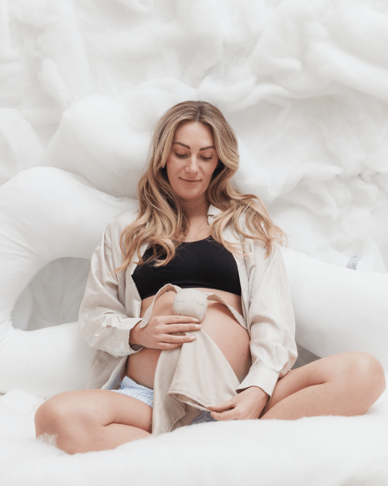 Piapimo, poduszka ciążowa do spania, typ 7, jersey, off white