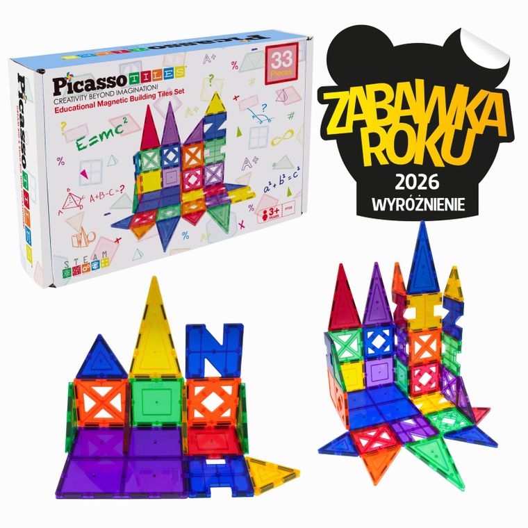 Picasso, klocki magnetyczne, 33 elementów
