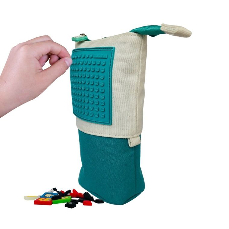 Pixie Crew, pionowy piórnik, turkusowy panel