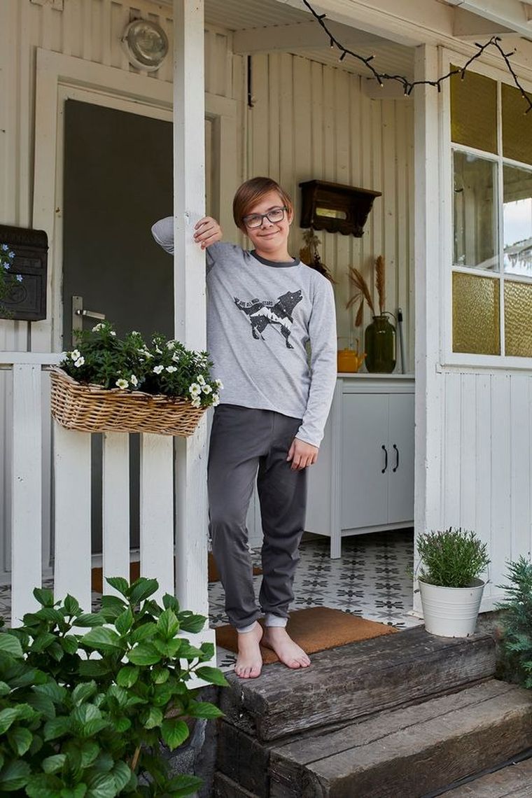 Piżama chłopięca, szara, Tikal, Italian Fashion