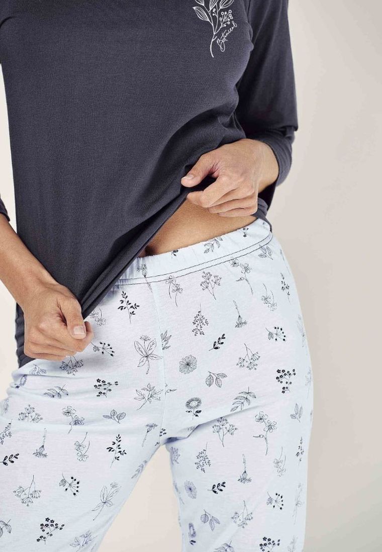 Piżama damska, mix, Magnolia, Taro