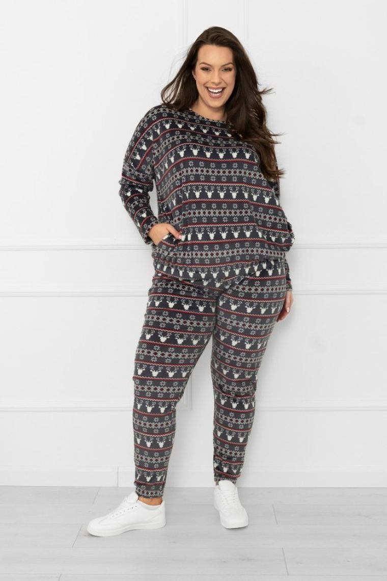 Piżama damska, szara, Italian Fashion