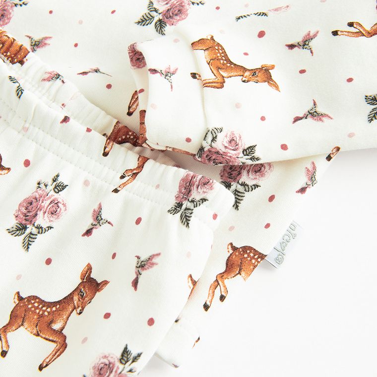 Piżama dziewczęca, ecru, Nicol