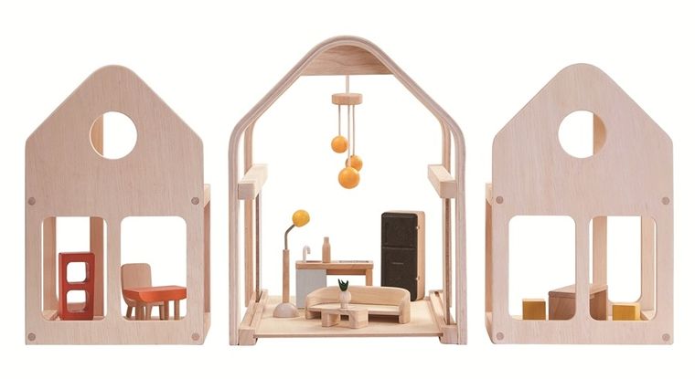 Plan Toys, składany domek dla lalek
