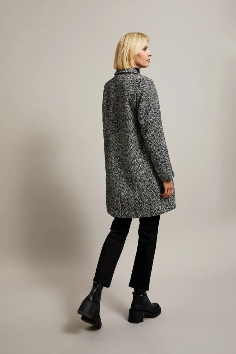 Płaszcz damski, czarny, Moodo