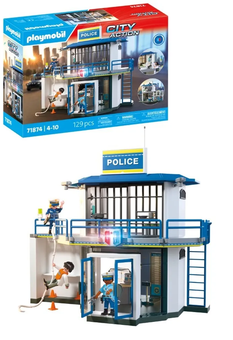 Playmobil, City Action, Posterunek Policji z miejscem przesłuchań, 71874