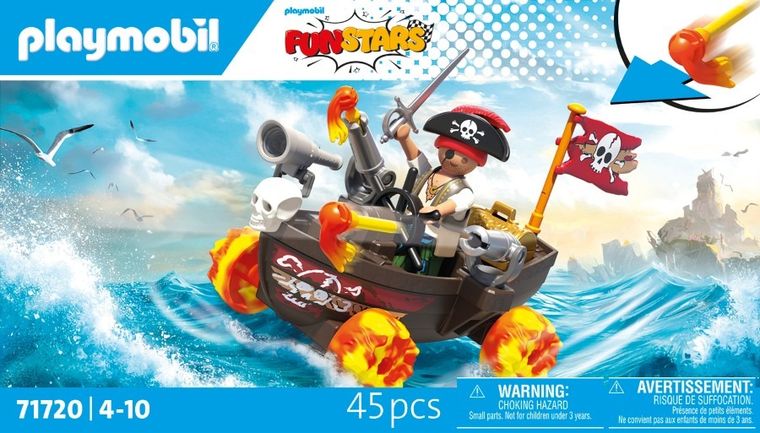 Playmobil, Funstars, Racing, Statek Piracki, 71720