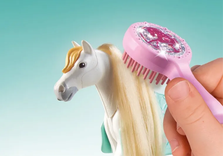 Playmobil, Horses of Waterfall, Isabella i Lioness z myjnią dla koni, 71354