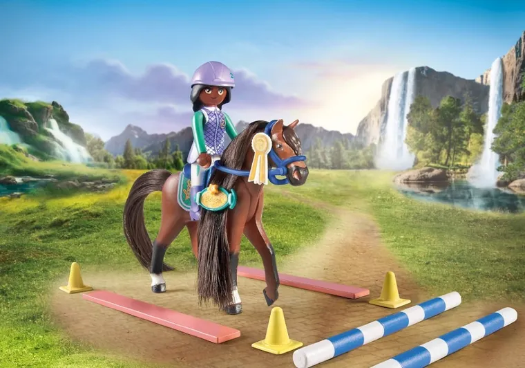 Playmobil, Horses of Waterfall, Zoe i Blaze z przeszkodami, 71355