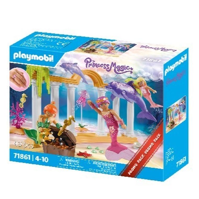 Playmobil, Princess Magic, Syrenki ze skarbem i delfinem, 71861