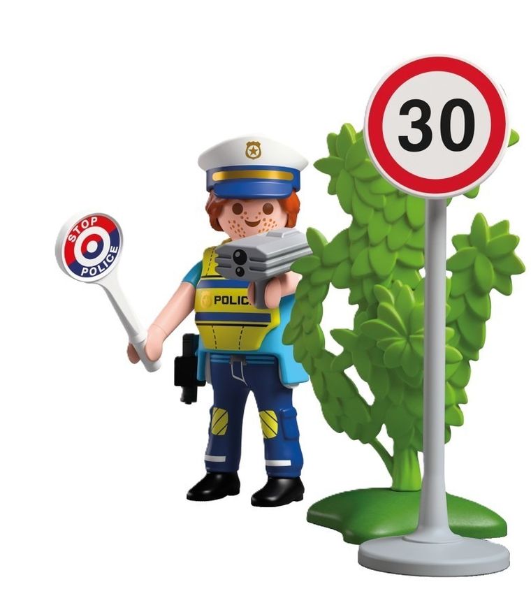 Playmobil, Special Plus, Policjant z radarem do pomiaru prędkości, 72029