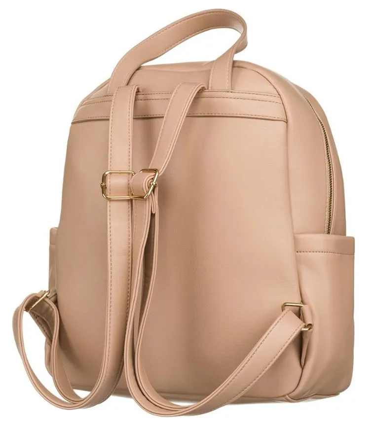 Plecak, beżowy, skóra ekologiczna, Rovicky