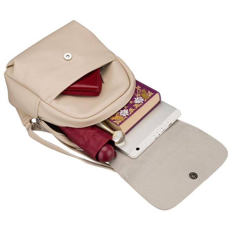 Plecak, beżowy, skóra ekologiczna, Rovicky