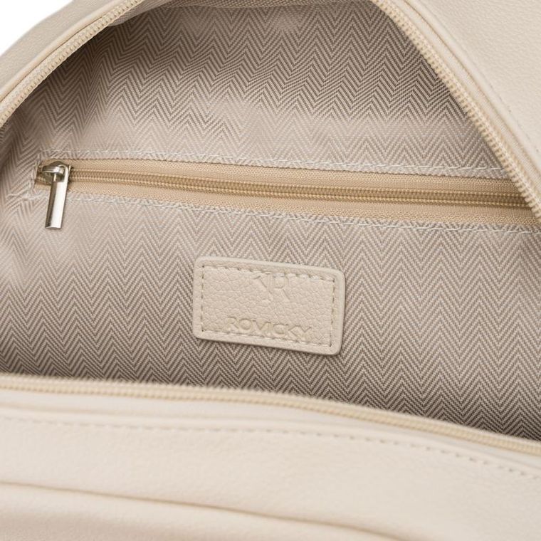 Plecak, beżowy, skóra ekologiczna, Rovicky