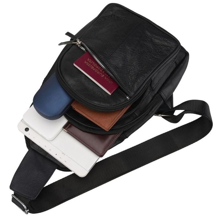 Plecak, czarny, skórzany, Rovicky