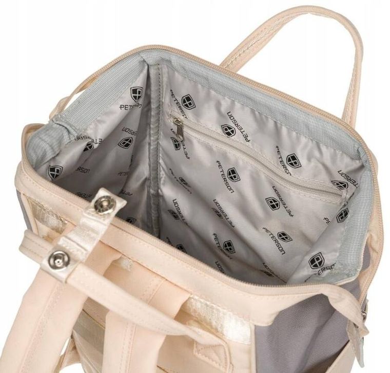 Plecak miejski, beżowy, Peterson