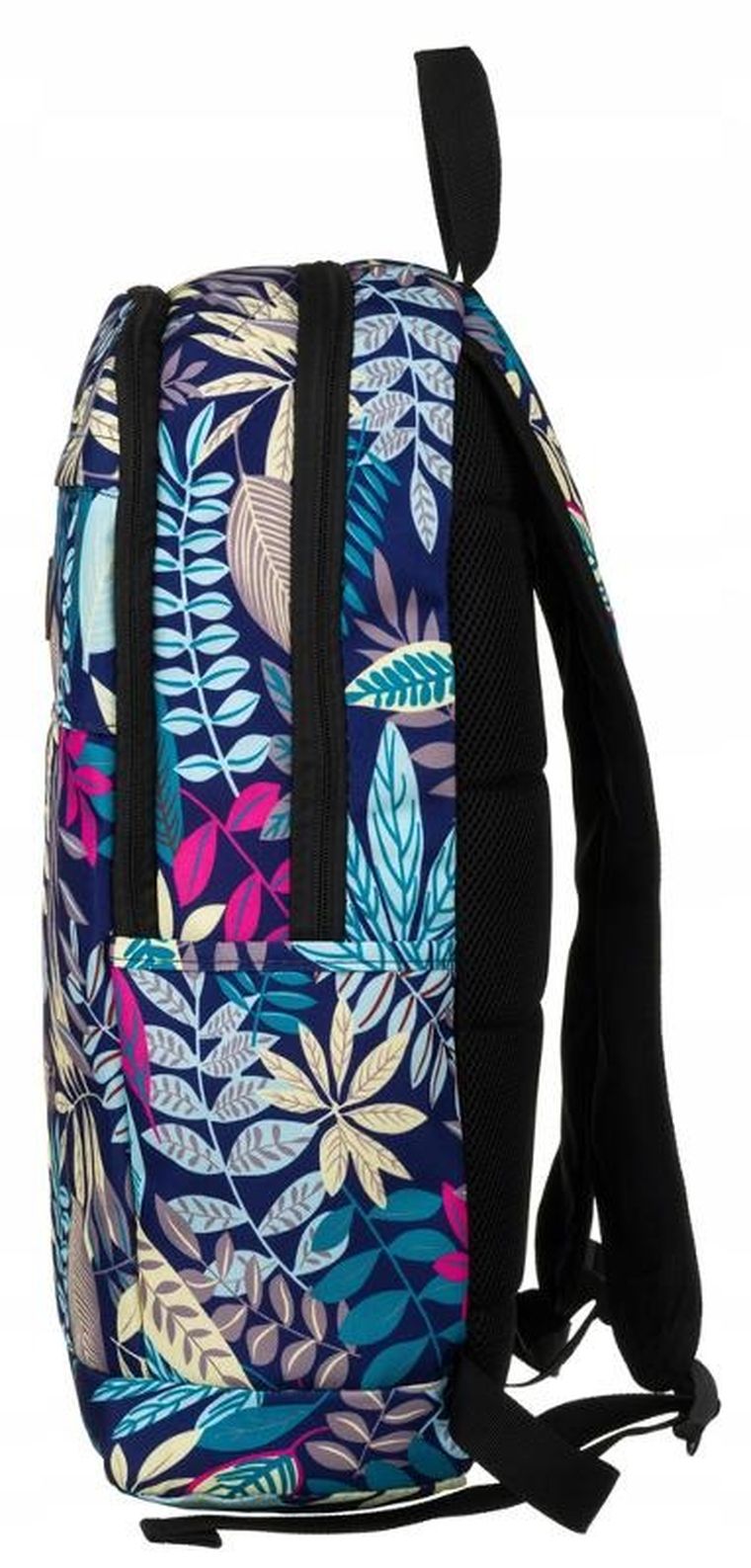 Plecak miejski, niebieski, roślinny wzór, Rovicky