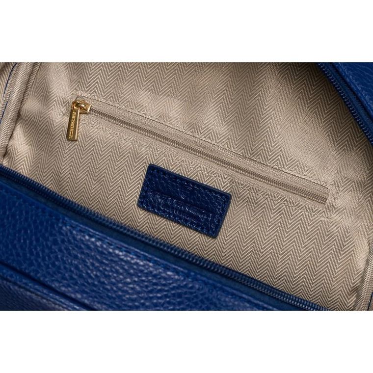 Plecak miejski, niebieski, skóra ekologiczna, Peterson