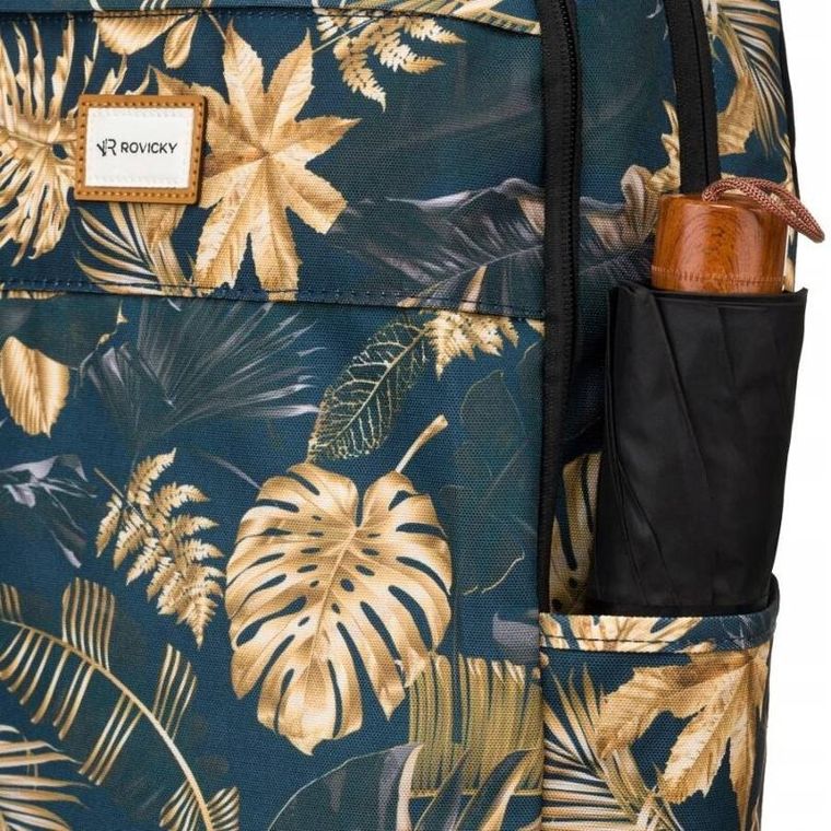 Plecak miejski, roślinny wzór, Rovicky