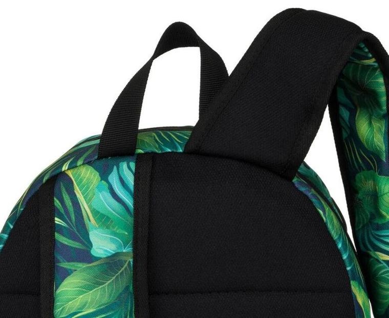 Plecak miejski, zielony, roślinny wzór, Rovicky