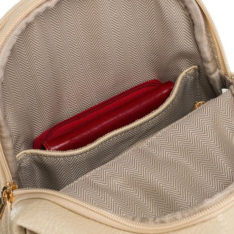 Plecak na jedno ramię, saszetka, beżowy, Peterson