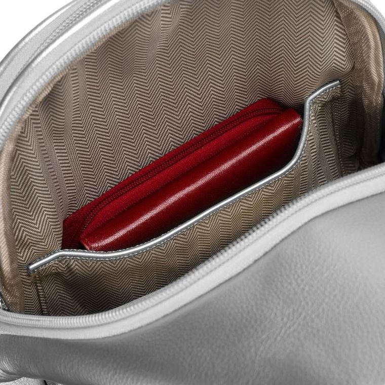 Plecak na jedno ramię, saszetka, srebrny, Peterson