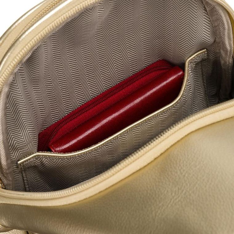 Plecak na jedno ramię, saszetka, złoty, Peterson