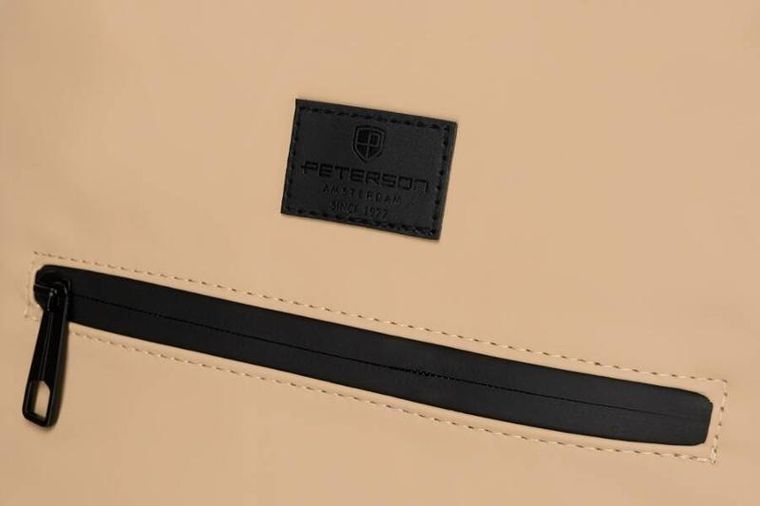 Plecak na laptopa, wodoodporny, beżowy, Peterson