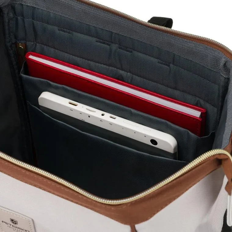 Plecak na latopa, beżowo-brązowy, Peterson