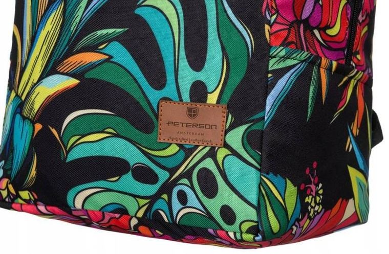 Plecak podróżny, bagaż podręczny do samolotu, kwiaty, Peterson