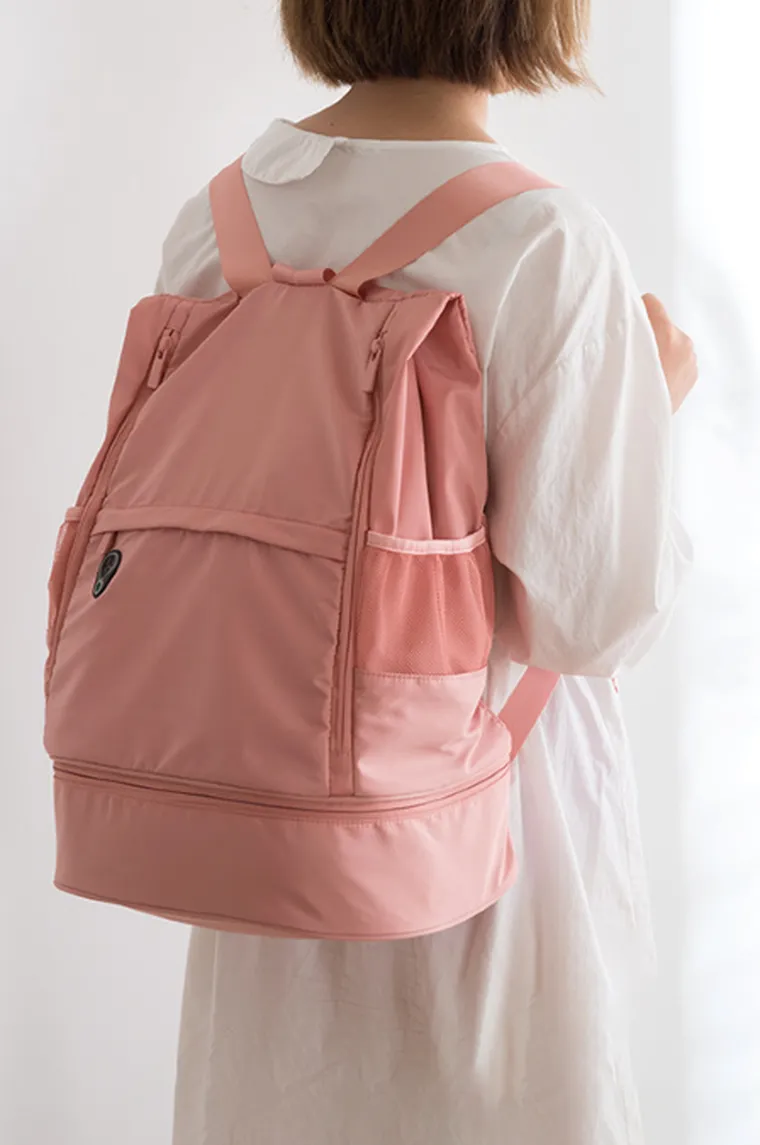 Plecak turystyczny, bagaż podręczny, różowy