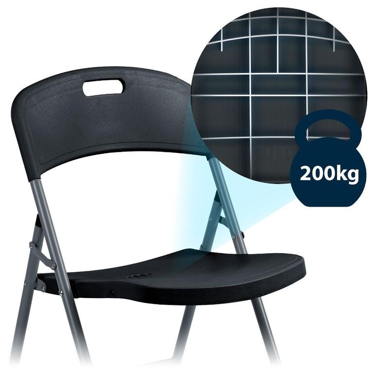 Plonos, krzesła ogrodowe składane, zestaw, 2 szt.
