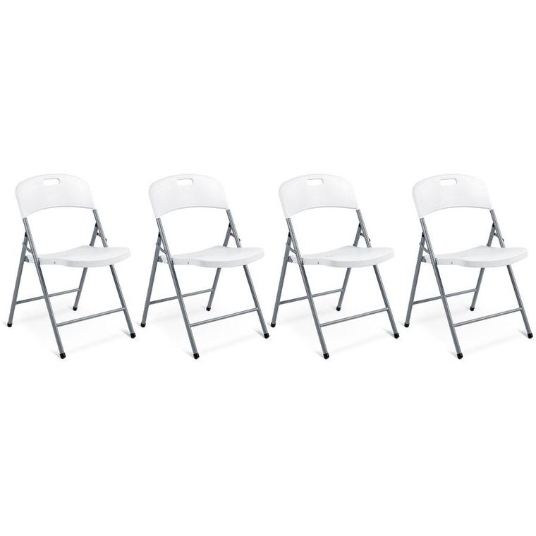 Plonos, krzesła ogrodowe składane, zestaw, 4 szt.