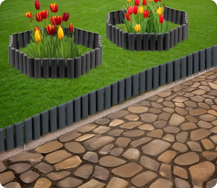 Plonos, obrzeże ogrodowe, szare, 220 cm