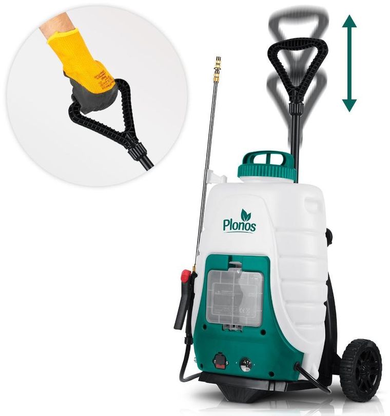 Plonos, opryskiwacz akumulatorowy, z wózkiem