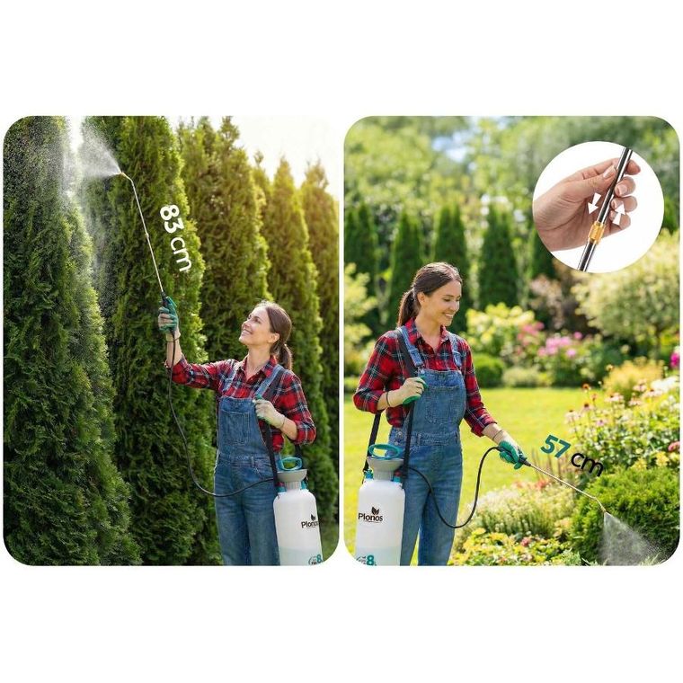 Plonos, opryskiwacz ciśnieniowy, ręczny, 8l