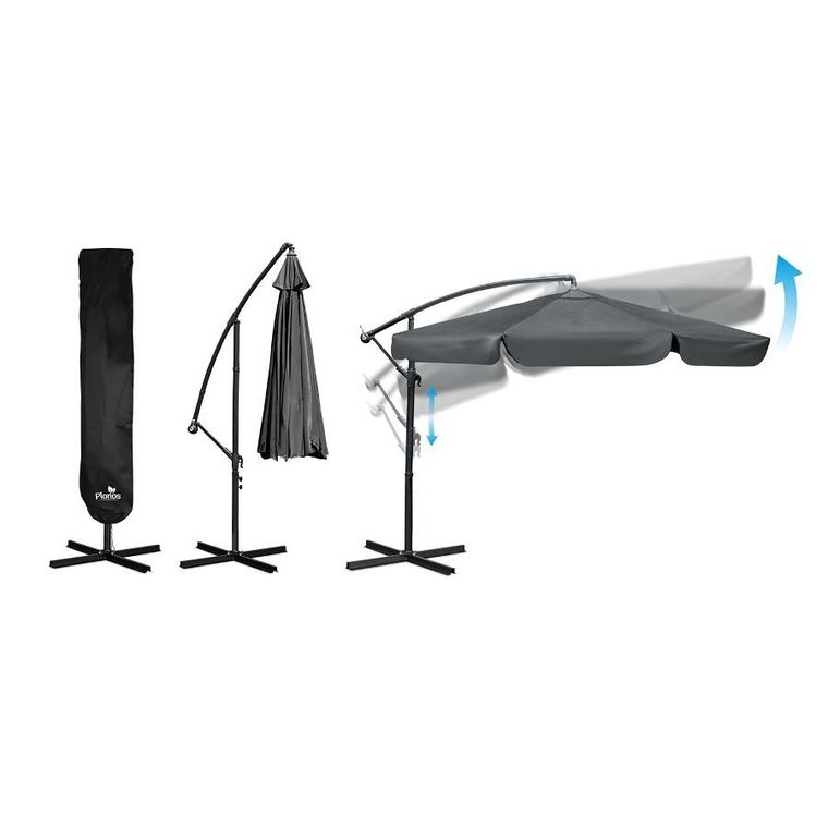Plonos, parasol ogrodowy, składany, 6 segmentowy, z pokrowcem, 350 cm, PL-880